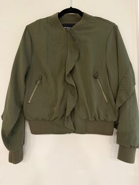 Who What Wear Olive Utility Bomber Jacket